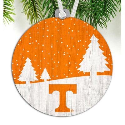 Tennessee Ornaments Diy, Tennessee Christmas Tree, Tennessee Vols Ornaments Diy, Tennessee Ornament, Tennessee Crafts, Wooden Ornaments Diy, University Of Tennessee Knoxville, Yellow Lighting, Cricut Ornaments