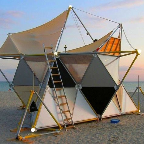 Whoa Mobile Architecture, Cool Tents, Beach Tent, Camping Glamping, Paintball, Beach Bum, Go Camping, Camping Hacks, Tent Camping