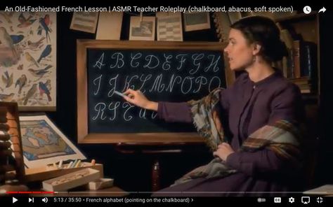 Worn on Moonlight Cottage video Teacher Roleplay, Cottage Video, Tartan Shawl, French Alphabet, Soft Spoken, French Class, French Lessons, The Map, Old Fashioned