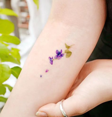 February Birth Flowers Violet 3 Tiny Violet Tattoo, February Birth Flower Tattoo Violets, Violet Tattoo Flower, Violet Tattoos, February Flower Tattoo, February Birth Flower Tattoo, Violet Flower Tattoo, Birth Flower Tattoo Ideas, Wheat Tattoo