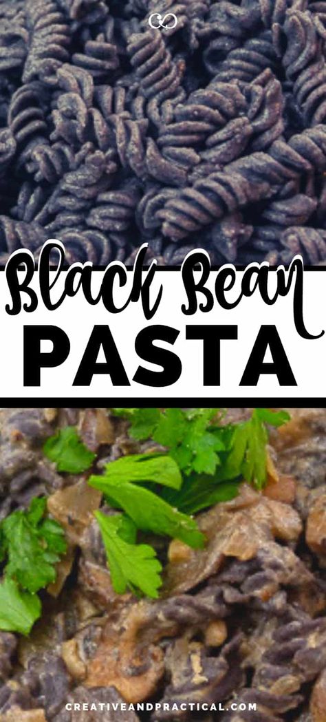 Black Beans Benefits, Black Bean Pasta Recipes, Gluten Free Pasta Recipe, Bean Pasta Recipes, Beans Benefits, Black Bean Pasta, Black Pasta, Mushroom Pasta Sauce, Black Bean Noodles