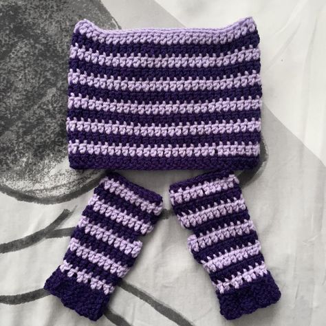 I might be biased but you should probably buy this on Depop 👍 https://depop.app.link/rUtn1PH5nyb Purple Yarn Crochet Projects, Purple Crochet Projects, Lilac Cat, Lilac Crochet, Crochet Cat Hat, Crochet Skull, Purple Crochet, Crochet Shop, Crochet Inspo