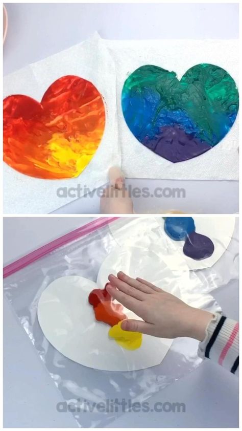 Easy DIY mess free painting for kids [Video] | Toddler activities, Infant activities, Toddler arts and crafts Oppgaver For Barn, Mess Free Painting, Free Painting, Toddler Arts And Crafts, Baby Learning Activities, Preschool Valentines, Daycare Activities, Preschool Art Activities, Daycare Crafts