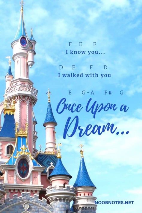 Once Upon a Dream – Sleeping Beauty (Disney) letter notes for beginners - music notes for newbies