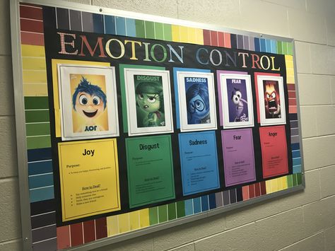 Emotion Control Center Bulletin Board Emotion Control, Counselor Bulletin Boards, School Counseling Bulletin Boards, School Facilities, Counseling Bulletin Boards, Health Bulletin Boards, Office Bulletin Boards, Elementary Bulletin Boards, School Counseling Office