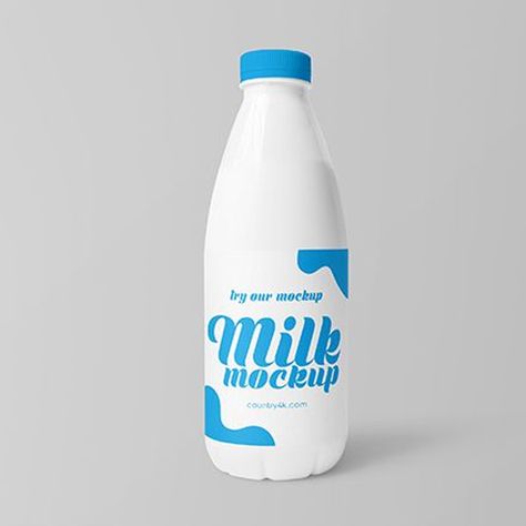 Free Plastic Milk Bottle Mockups Plastic Milk Bottles, Plastic Milk, Free Mockup Templates, Milk Bottles, Packaging Ideas, Bottle Mockup, Milk Bottle, Mockup Templates, Plastic Bottle