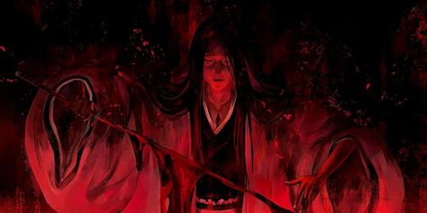 Black And Red Anime Banner, Unohana Gif, Red Anime Banner, Yachiru Unohana, Retsu Unohana, Unohana Retsu, Bleach Wallpaper, Mini Wallpaper, Bleach Anime Art