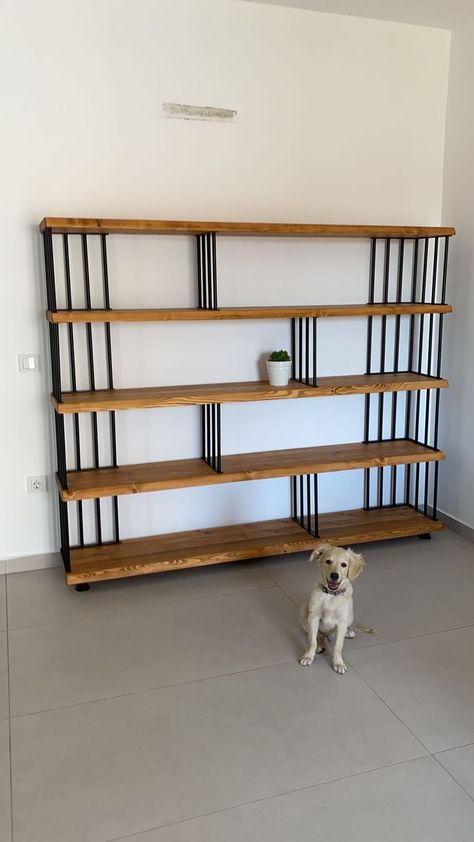 Decoration Bookshelf, Bookcase Library, Design Bookshelf, Iron Shelves, Wood Library, Contemporary Bookcase, Industrial Bookcases, Metal Bookcase, Bookcase Design