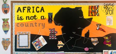 ‘Africa’ Classroom Display Idea – Saved you a Spot Africa Themed Classroom, Africa Ks1 Activities, Africa Display Classroom, Africa Eyfs, Kensukes Kingdom Ks2 Display, Classroom Display, Room Mom, Classroom Displays, World Cultures