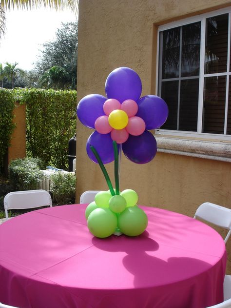 Balloon Flower Decorations, Trolls Birthday Party, Photo Balloons, Birthday Party Centerpieces, Girl Baby Shower Decorations, Balloon Centerpieces, Balloon Ideas, Balloon Flowers, Balloon Design