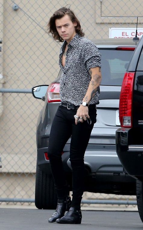 Harry Styles Street Style, Harry Styles Style, Harry Styles 2014, Prince Hair Harry, Harry Styles Clothes, Harry Styles 2015, Harry Styles Long Hair, Prince Hair, Rock Star Outfit