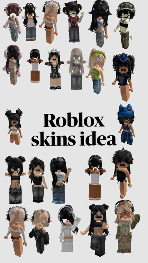 roblox Y2k Roblox Avatars With Codes, Baddie Roblox Display Names, Roblox User Ideas, Aesthetic Roblox Avatar Ideas, Y2k Roblox Avatars, Cute Baddie Outfits, Skin Roblox, Y2k Fits, Y2k Outfit Ideas