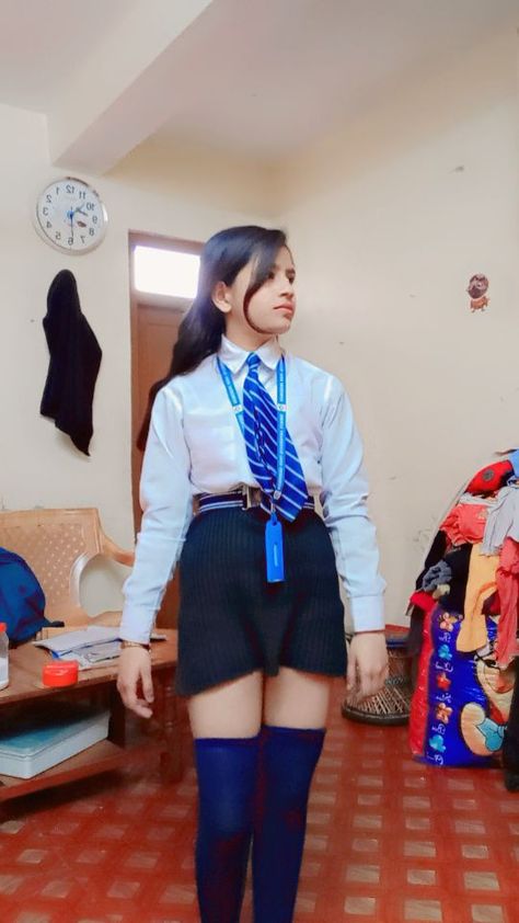 Young Dresses, Teen Skirts, Uniform Outfits, Women Wearing Ties, Indian Skirt, Couple Goals Teenagers Pictures, School Uniform Outfits, School Uniform Fashion, Indian Photoshoot