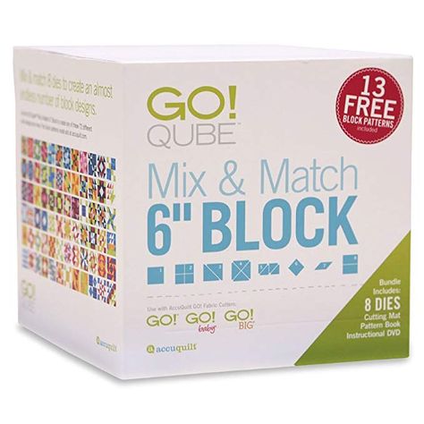 AccuQuilt GO! Qube Mix & Match 6” Block Mix & Match, Half Square Triangle, Education Inspiration, Box Patterns, How Big Is Baby, Instructional Video, Arts And Crafts Supplies, Table Toppers, Pattern Mixing