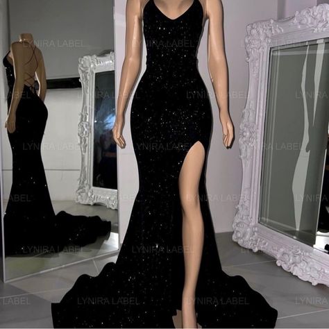 Mainly For A Semi Formal Event Sparkly Birthday Party, Black Gala Dress, Black Sparkly Prom Dress, Prom Dress 2023, Sparkly Birthday, Prom Dresses Long Black, Black Sparkle Dress, Birthday Party Dresses, Glittery Dress