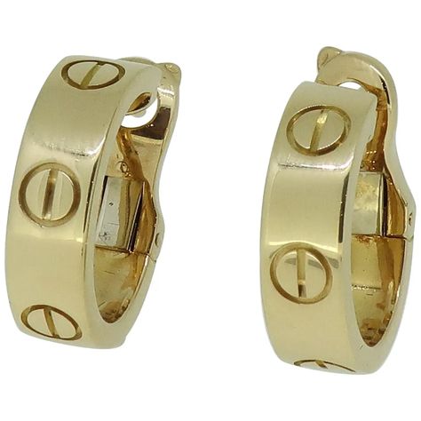 Gold Cartier 'Love' Hoop Earrings 18 Karat Yellow For Sale at 1stDibs Cartier Earrings, Cartier Love, Gold Hoop, Gold Hoop Earrings, Phone Ring, Cartier, Hoop Earrings, Gems, Yellow Gold