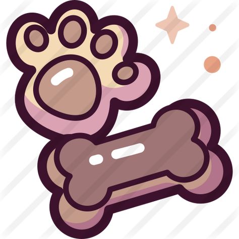 Dog treat Dog Treat Drawing, Stickers Bonitos, Paper Play, Dog Icon, Dog Paw Print, Dog Treat, Free Icon, Cat Treats, Dog Paw