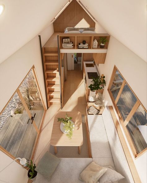 Tiny House Plans Free, Tiny House Bedroom, Nordic House, Small Tiny House, Tiny House Interior Design, Tiny House Loft, Tiny House Inspiration, Tiny House Bathroom, Tiny House Kitchen