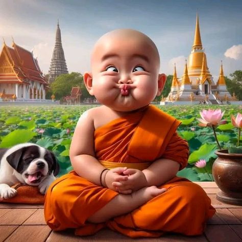 Cute Animations Cartoon, Fat Cartoon, Monk Pictures, Cute Old Couples, Iphone Wallpaper Quotes Inspirational, Tupac Pictures, Baby Buddha, Buddha Artwork, Best Friend Drawings