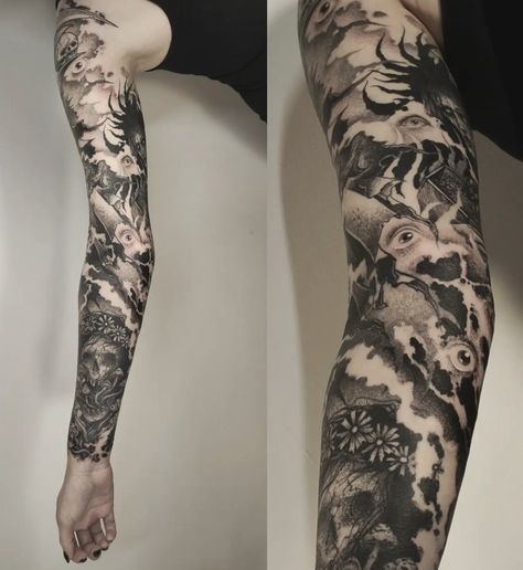 Tattoo 2024, Tattoo Sleeves, Koi Tattoo, Creepy Tattoos, Arm Sleeve Tattoos, Body Modifications, Piercing Tattoo, Cute Wallpaper Backgrounds, Arm Sleeve