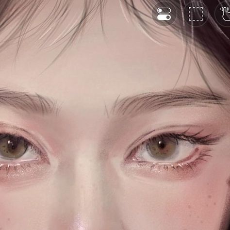 씰 on Instagram: "🖌️ibisPaint X" Eyes Ibispaint, Digital Art Eyes, Eye Digital Art, Digital Makeup, Rendered Art, Blone Hair, Semi Realistic, Eye Drawing Tutorials, Realistic Eye