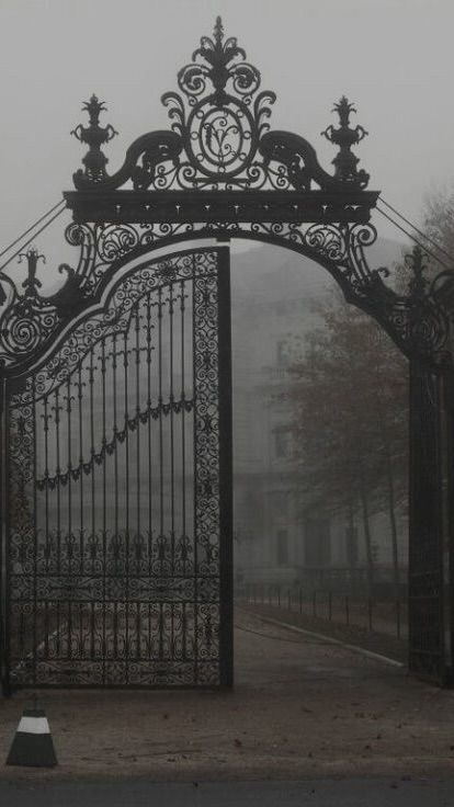 Dark Boarding School, Creepy Abandoned Places, Goth Architecture, School Romance, Black Fence, Gothic Castle, Castle Aesthetic, Goth Home, 다크 판타지