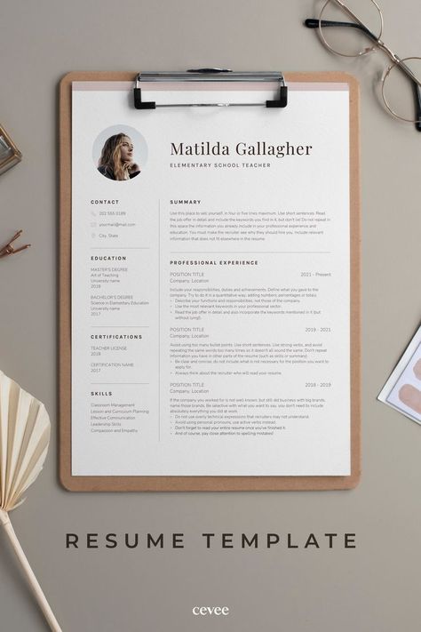 Teacher Resume Template One Page Resume Template, Adding Numbers, Executive Resume Template, Free Cover Letter, Teacher Resume Template, One Page Resume, Executive Resume, Computer Knowledge, Free Cover