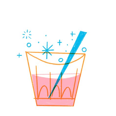 Cocktails Gif, Waste Illustration, 1950s Illustration, Cocktail Illustration, Happy Hour Cocktails, Card Inspo, Mid Century Illustration, Motion Graphics Inspiration, Cocktail Art