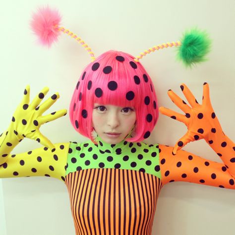 . Scene Icon, Polka Dot Hair, Kyary Pamyu Pamyu, Tokyo Fashion, Japanese Street Fashion, Music Fashion, Harajuku Fashion, Japanese Fashion, Pretty People