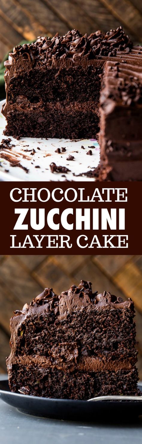 Chocolate Zucchini Cake | Sally's Baking Addiction Zucchini Chocolate Cake, Fudgy Chocolate Cake, Baked Desserts, Fresh Zucchini, Chocolate Zucchini Cake, Chocolate Fudge Frosting, Chocolate Zucchini Bread, Sally's Baking, Fudge Frosting