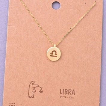 Dainty Circle Coin Libra Zodiac Symbol Necklace - Silver Libra Zodiac Symbol, Titan Aesthetic, Attack On Titan Aesthetic, Things I Want, Symbol Necklace, Golden Chain, Zodiac Symbols, Libra Zodiac, Necklace Silver