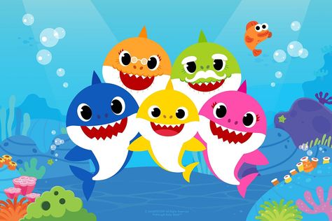 Baby Shark TV series coming to Nickelodeon | EW.com Baby Shark Wallpaper, Baby Shark Background, Baby Shark Lyrics, Shark Background, Shark Wallpaper, Baby Shark Song, Baby Shark Doo Doo, Shark Family, Shark Party