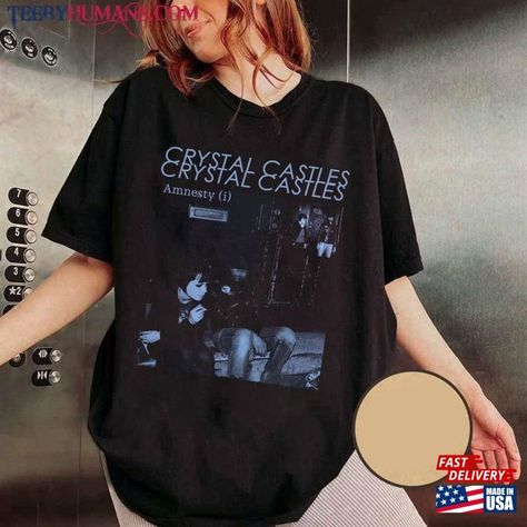 Comfort Color Castles Tshirt Crystal Music Album Shirt Pop Gift Hoodie Unisex Check more at https://teebyhumans.com/product/comfort-color-castles-tshirt-crystal-music-album-shirt-pop-gift-hoodie-unisex/ Doe Deer, Alice Glass, Crystal Castles, Lana Del Rey Love, Crystal Castle, Music Tees, Fan Shirts, Comfort Color, Crystal Gifts