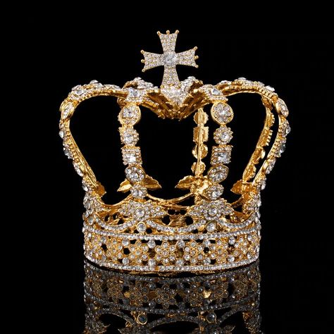 Crowns Men, Hair Ornaments Wedding, Royal Tiaras, Gold Tiara, Bride Headpiece, Royal Queen, Kings Crown, Queen Crown, Head Jewelry