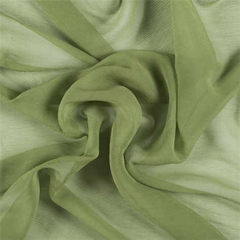 Apple Green Crinkled Silk Chiffon, Fabric By The Yard Ethereal Fabric, Kimono Style Tops, Peridot Color, Silk Chiffon Fabric, Club Color, Peridot Green, Mood Fabrics, Dressmaking Fabric, Buy Fabric