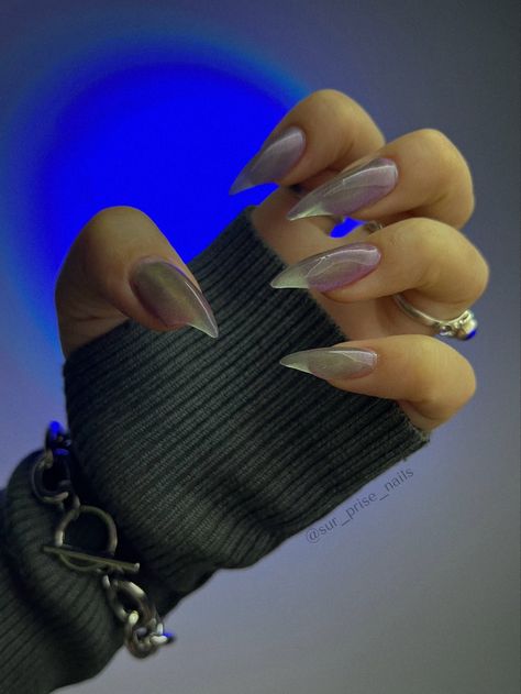 Claws Nails Aesthetic, Claws Nails Designs, Cat Claw Acrylic Nails, Short Claw Nails, Cat Claw Nails, Diy Nails Tutorial, Claws Nails, Witchy Nails, Sharp Nails