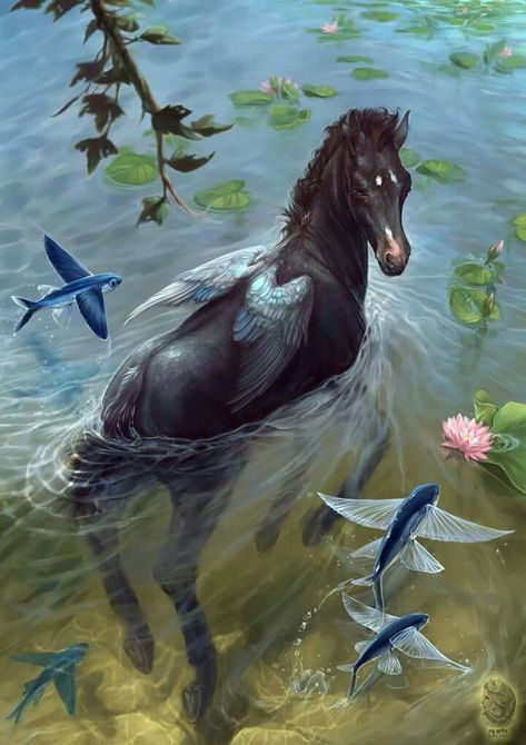 Pegasus Art, Magical Horses, Mystical Animals, Fantasy Horses, Horse Artwork, Mythical Animal, Fantasy Animals, Horse Drawings, Fantasy Creatures Art