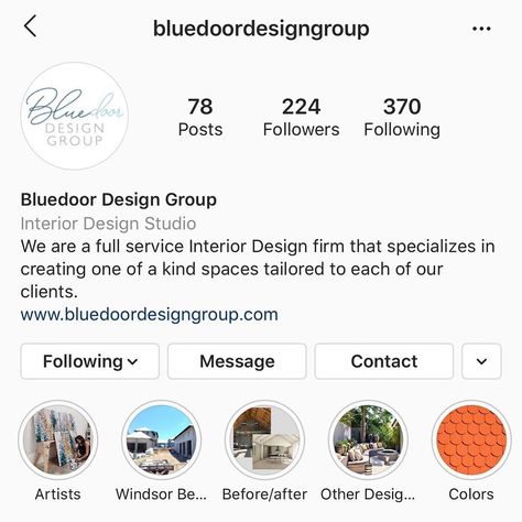 Bluedoor Design Group on Instagram: “Here you can check out our highlight reel! Located in our Instagram bio, you will find past stories and posts. :)  #bluedoordesigngroup…” Bio For Interior Designer, Interior Designer Instagram Bio, Interior Design Secrets, Insta Bio, Bio Quotes, Architecture Student, Instagram Bio, Interior Design Firms, Interior Design Studio