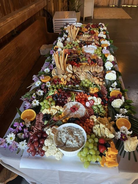 an 8' grazing table for a cocktail reception. Grazing Table Wedding, Grazing Table, Grazing Tables, Table Wedding, Cocktail Reception, Wedding Table, Wedding Engagement