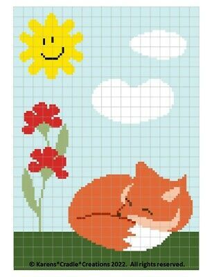 Crochet Fox Blanket, Baby Girl Afghan, Crochet Grid Patterns, Woodland Baby Girl, Crochet Grid, Baby Afghan Patterns, Fox Blanket, Grid Patterns, Tunisian Crochet Stitches