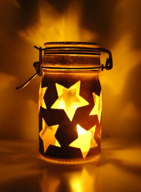 Diy Night Light, Lighting Diy, Hanging Lighting, Diy Light, Diy Halloween Costume, Diy Holz, Costume Diy, Jar Diy, Jar Lights