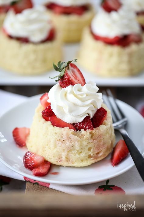 Homemade Strawberry Shortcakes Recipe Strawberry Shortcake, Strawberry Shortcake Dessert, Homemade Strawberry Shortcake, Strawberry Shortcakes, Recipe Strawberry, Easy No Bake Cheesecake, Short Cake, Inspired By Charm, Strawberry Shortcake Recipes