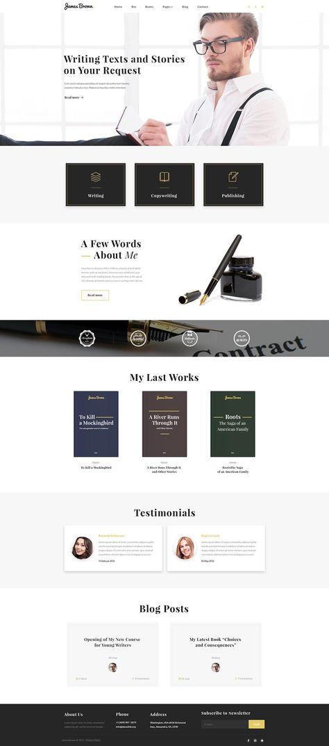 Author #author #website #template #HTML #development #websitetemplate Author Website Design, Webpage Layout, Web Design Templates, Author Website, Website Portfolio, Portfolio Website Template, One Page Website, Html Website Templates, Portfolio Website Design