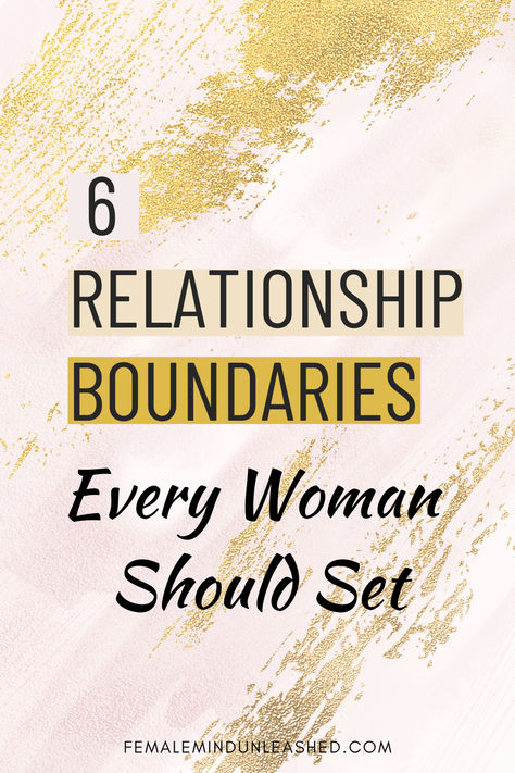 "Empower your intimate relationships with these six essential boundaries. Discover the 6 Relationship Boundaries Every Woman Should Set for healthier connections, increased self-respect, and lasting love. Strengthen your emotional well-being and foster meaningful connections. Pin now for a guide to building stronger, more fulfilling relationships. #RelationshipBoundaries #Empowerment #HealthyConnections Relationship Boundaries Couple List, Setting Boundaries In Marriage, Hardships In Relationships, Boundaries For Relationships, Dating Boundaries List, How To Set Boundaries Relationships, Relationship Boundaries List, Personal Boundaries Quotes, Supporting Your Partner