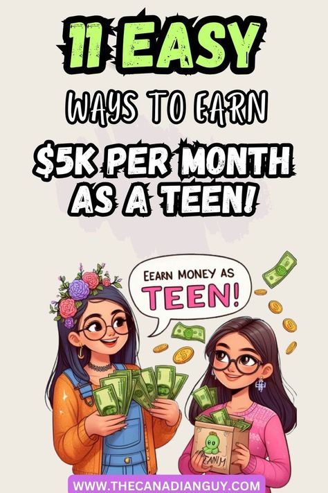 11 Easy Ways To Earn $5K Per Month As A Teen! Starting A Youtube Channel, Starting A Small Business, Tutoring Business, Teen Money, Data Entry Jobs, How To Earn Money, Online Tutoring, Social Media Branding, Ways To Earn Money