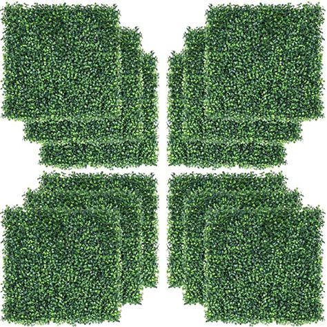 AmazonSmile: YAHEETECH 6Pcs 20 x 20 inch Artificial Boxwood Panels Topiary Hedge Plant UV Protected Privacy Hedge Screen for Garden,Home,Fence,Backyard and Decorations Green: Garden & Outdoor Artificial Wall, Grass Backdrops, Boxwood Plant, Privacy Hedge, Artificial Hedges, Boxwood Hedge, Faux Grass, Boxwood Topiary, Artificial Boxwood