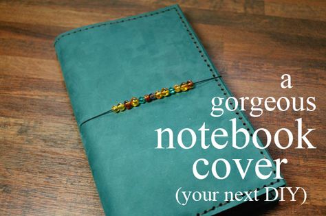 A Homemade Traveller’s Notebook – Unhurried Home Diy Travelers Notebook, Nature Journals, Travel Journal Cover, Notebook Diy, Homemade Gift Ideas, Bookbinding Tutorial, Personal Planners, Journal Making, Planner Covers