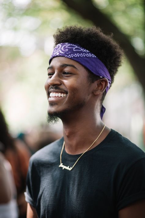 Black Men With Beards At AfroPunk - Essence Black Men With Beards, Afropunk 2017, Beard Styles Bald, Beard Styles Shape, Men With Beards, Afro Punk Fashion, Beard Styles Short, Bandanas Men, Black Men Beards