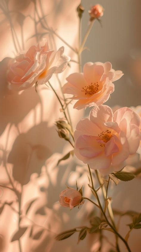 Pinkrose blossom flower petal. | free image by rawpixel.com Peach Flowers Aesthetic, Peach Colored Wallpaper, Peachy Aesthetic Wallpaper, Iphone Wallpaper Beige, Animated Flowers, Beige Gradient, Peachy Aesthetic, Falling Petals, Fox Boy