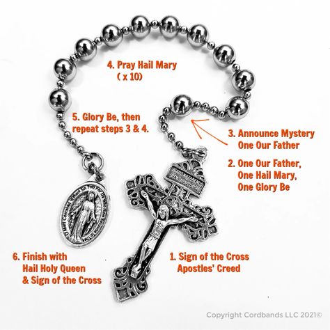 How To Pray on a Pocket Rosary or Rosary Bracelet - Rugged Rosaries® Combat Rosary, Rugged Rosary, Hail Mary Prayer, Recuerdos Primera Comunion Ideas, Paracord Rosary, Pocket Rosary, Rosary Jewelry, How To Pray, Rosary Prayer